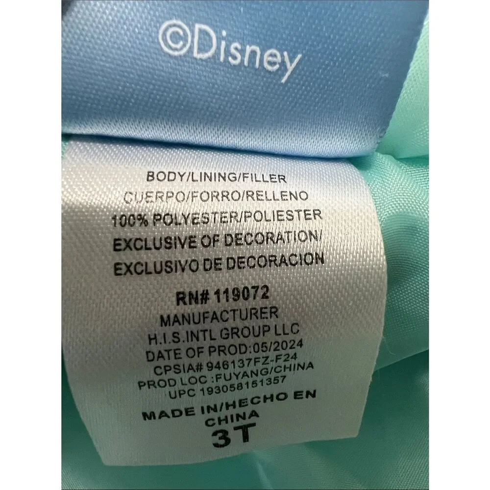 Disney Frozen iridescent silver and mint green Elsa puffer vest 3T